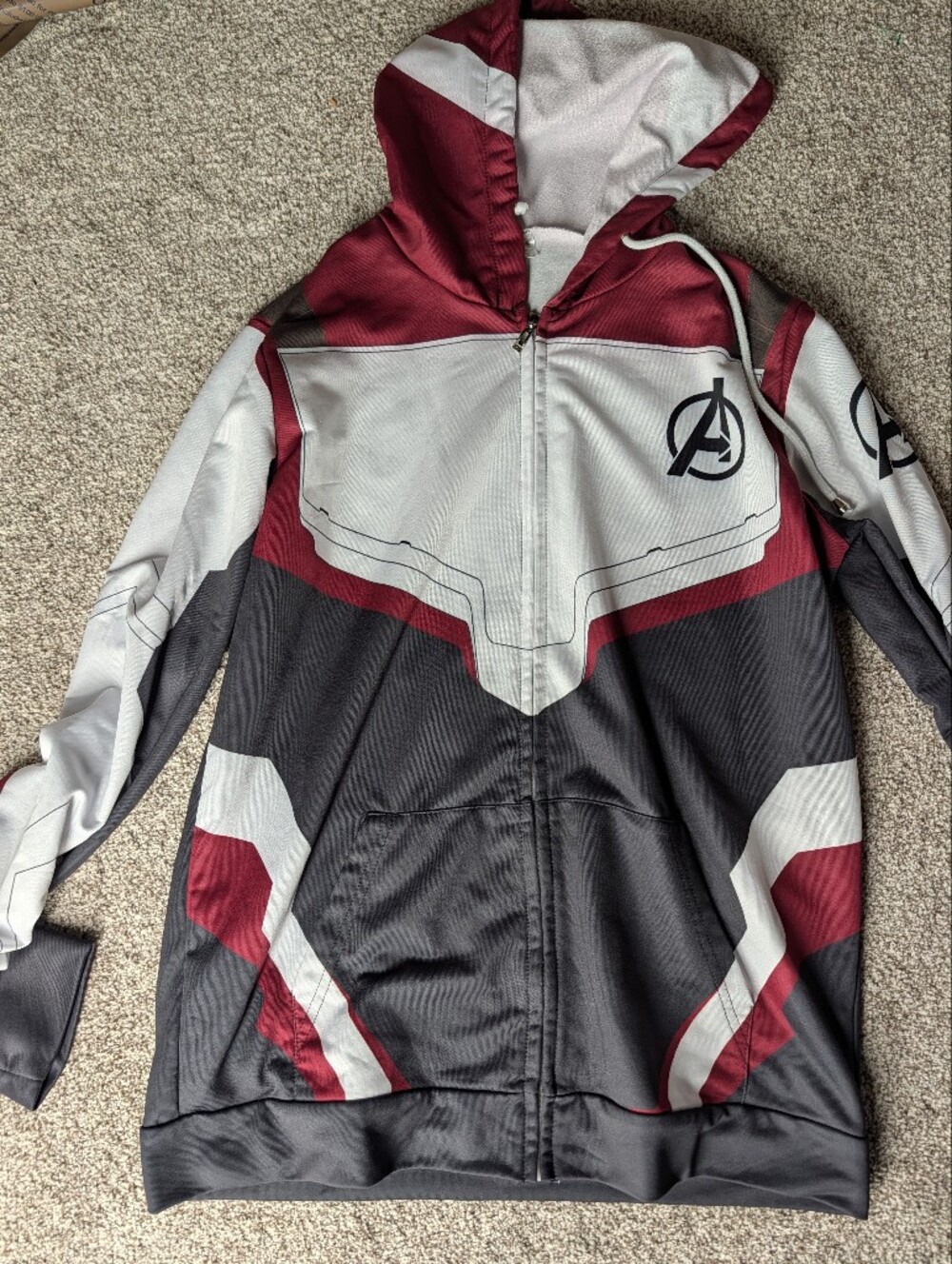Avengers Endgame Quantum Suit Zip Hoodie Marvel Casual Cosplay